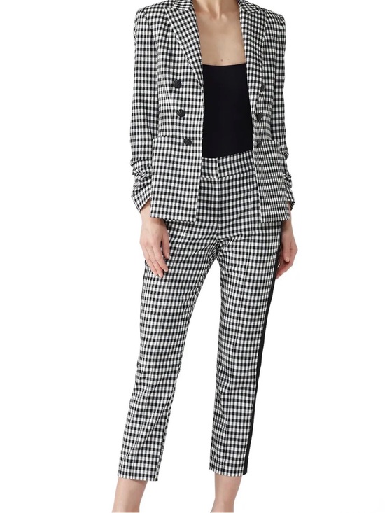 Veronica Beard Pants - Veronica Beard Gemini Gingham Business Casual Pants Black White Size 6